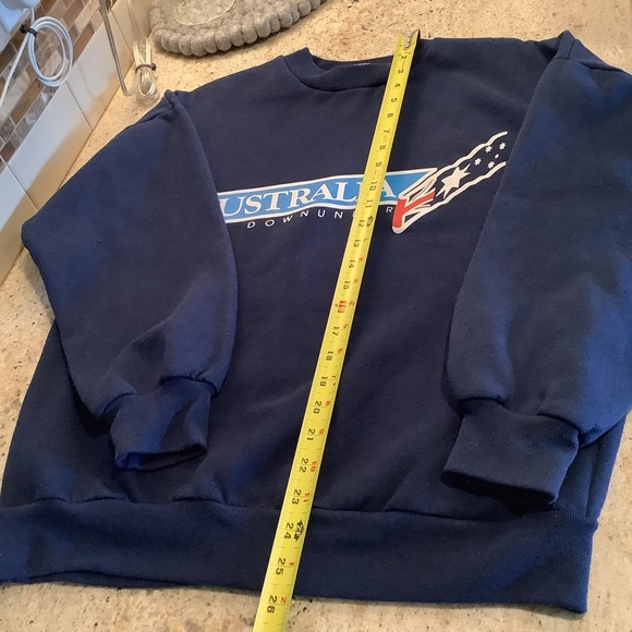 Australia Downunder Navy Crewneck Sweatshirt Vintage Medium - Picture 6 of 6